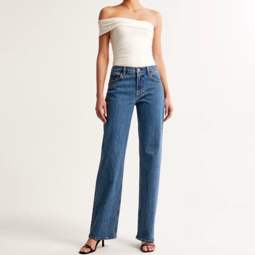 Abercrombie & Fitch Blue Straight Leg Jeans